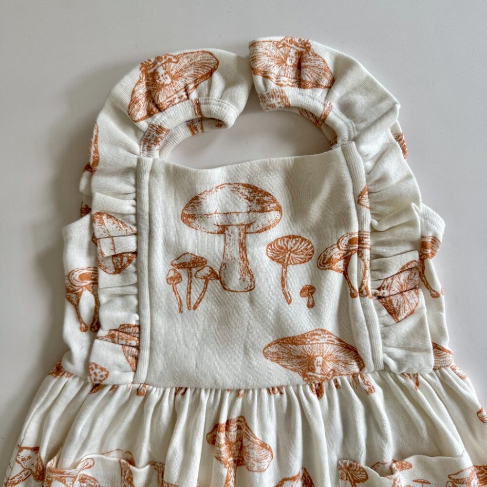 Kate Quinn Ruffle Dress | Mushroom Print | Organic Cotton | 18–24M | NWT (new wi - Picture 3 of 7